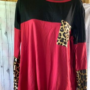 Women’s Long Sleeve Color Block Top Size XL